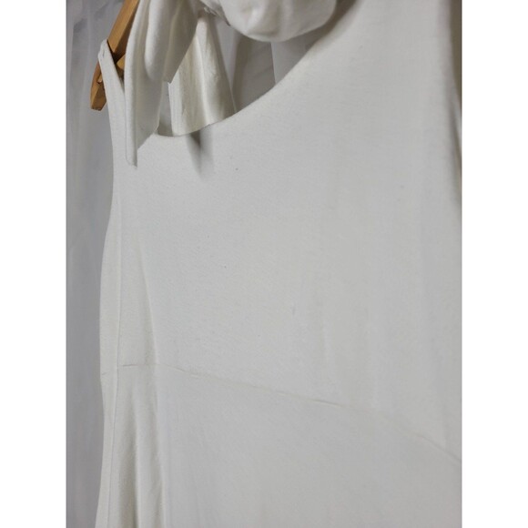 Three Dots dress womens size medium white rayon spandex A line Made In USA - Picture 5 of 6